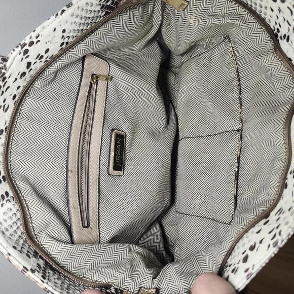 Urban Expressions Womens Python Print Tote Handbag Size Large Beige Brown - Picture 3 of 8